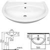 Diana Vitra Lavabo Lavabo Da Mano 45 - 65 Cm Bianco Da Muro
