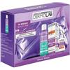 DERMOLAB Kit Antirughe Illuminante Booster + Struccante Bifasico 50ml + Pochette