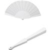 AZPRIME SET12 PZ VENTAGLIO BIANCO DA MATRIMONIO IN TESSUTO E PLASTICA - ELEGANZA E FR...