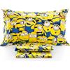 Hermet Lenzuola Minions Cattivissimo Me singolo Completo Letto una piazza 100% cotone