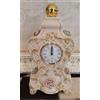 Capodimonte, Sonda Orologio da Tavolo con Fiori Orologi in Porcellana Capodimonte Rose Swarovski