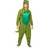 amscan - Men's Green Crocodile Onesie Fancy Dress Costume Size: Standard-Plus
