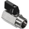 uxcell 1/2 NPT Ottone Mini Sfera Valvola,1pz NPT Femmina Maschio Valvola,Nero