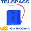 Life Electronics Batteria Pila di ricambio per TELEPASS Litio Lithium 6V 1400mAh 2xCR123
