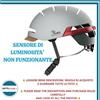 MFI Casco Ciclismo MFI E-Road Start 55-61 cm - sensore di luminosità NON FUNZIONANTE