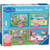 Ravensburger Puzzle Peppa Pig 4 Stagioni, Puzzle 4 in a Box, Età Consigliata 3+,
