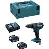 Makita dhp482rtj 18v 2x batt. trapano avvitatore.. 0088381813631