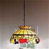 Perenz Sospensione Tiffany Vetro Multicolor Con Catena D.55 Cm
