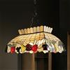 Perenz Sospensione Tiffany In Vetro Decorato Multicolor Con Catena