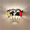 Perenz Applique Tiffany In Vetro Decorato Multicolor H.18 Cm