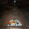 Perenz Sospensione Tiffany Vetro Multicolor Con Catena D.50 Cm