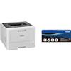 Brother HLL5210DN Stampante Laser B/N, 48 ppm TN3600 Toner originale, fino a 3000 pagine
