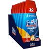 Finish Powergel Detersivo Lavastoviglie Anti Odore, Gel Lavastoviglie, 210 Lavaggi, 7 Confezioni da 30 Lavaggi