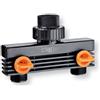 Claber Presa rubinetto irrigazione 2 vie regolabili filettate (3/4"M) RAINJET