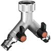 Claber Presa rubinetto irrigazione 2 vie regolabili innesto rapido METAL JET