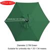 Telo di ricambio per ombrellone da giardino, 2 m, 2,5 2,7 3 copertura 3x2 6 o 8