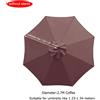 Telo di ricambio per ombrellone da giardino, 2 m, 2,5 2,7 3 copertura 3x2 6 o 8