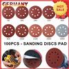 100 dischi abrasivi velcro 125mm carta vetrata eccentrica 8 fori grana 80-3000