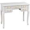 GC SCRIVANIA SCRITTOIO 5 CASSETTI SHABBY CHIC TAVOLO TAVOLINO CONSOLLE 90*40*h79 cm