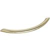 OBF-Online-Discount Grimme Basic 72 1396 02 - Maniglia per cassetti Meduna (curva), diametro 10 mm, larghezza 225 mm, manico in acciaio, ottone lucido, distanza tra i fori 192 mm