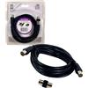 Fair shop Cavo Antenna TV da 2 metri M/F Schermato Coassiale con Adattatore M/M Nero