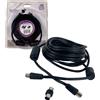 Fair shop Cavo Antenna TV Maschio Femmina 500 cm Schermato Coassiale Adattatore M/M Nero
