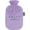 Fashy Borsa dell'acqua calda con rivestimento, lilla, 2,0 l
