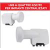 Inverto Convertitore Satellitare LNB 4 Uscite Illuminatore Parabola Per Centralizzato !^