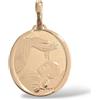 Medaglia Ricordo del Battesimo in Oro giallo 18 KT forma Ovale