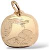 Medaglia piccola Ricordo del Battesimo in Oro giallo 18 KT