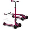 Globber - ULTIMUM - Monopattino pieghevole a 3 ruote per bambini, adolescenti e adulti, Rosa