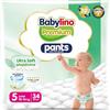 Babylino Premium Pants, Pannolini a mutandina Taglia 5 con filtrante ULTRA SOFT, Junior (10-16kg), 34 Unità