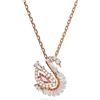 Swarovski Collana Swarovski Swan 5732414 necklace Cigno Cristalli Oro rosa Pendente