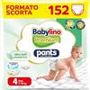 Babylino Premium Pants, Pannolini a mutandina Taglia 4 con filtrante ULTRA SOFT, Maxi (7-13kg), 152 Unità