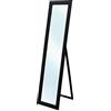 Galileo Casa specchiera da Terra 40x160 Nero, Legno, Misure Specchio: l. 30 x h. 150 cm