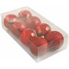 Galileo Casa Natale Set Palle Natalizie, Plastica, Rosso, 8x8x8 cm, 8 unità