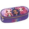 Franco Cosimo Panini RAINBOW HIGH - Astuccio Scuola Ufficiale Rainbow High, Astuccio Bambina Ovale con Tasca Interna, Divisorio con Passanti Elastici e Pratica Chiusura a Zip, 22x7Hx9,5 cm, Rosa