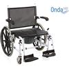 MORETTI sedia comoda autospinta alluminio DOCCIA e WC smontabile ONDA RH840 port