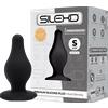 SILEXD STIMOLATORE ANALE ANAL PLUG IN SILICONE TERMOREATTIVO TG S NERO 7,2 CM DIAM 3,4