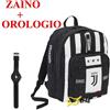 Seven ZAINO BIG JUVENTUS CALCIO PRODOTTO UFFICIALE SEVEN DOPPIO SCOMPARTO + OROLOGIO