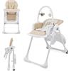 Does not apply Kinderkraft TUMMIE Seggiolone 2 in 1, Ergonomico, Confortevole, Reclinabile, Pie