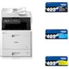 Brother DCPL8410CDW Multifunzione Laser a Colori, 31 ppm Kit toner originali colori TN423BK fino a 6.500 pag e TN423C/M/Y da 4.000 pag cad