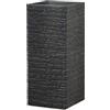 Scheurich Muretto High 60 - Vaso da fiori quadrato in plastica riciclata, colore: Stony Black, 60