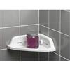 Douceur d'Intérieur 6ASB242 - Mensola Doccia angolare con Ventose, 25 x 25 x 7 cm, in plastica, Tinta Unita, Colore: Bianco