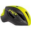 Met Casco Strale Nero Giallo S(52-56) Ciclismo Unisex Adulto, Multicolore
