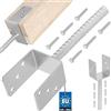 KOTARBAU® Supporto per pali 81 mm per recinzioni travi in legno Manicotto di ancoraggio al calcestruzzo cemento staffa pavimento