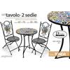 GS SET TAVOLO TONDO + 2 SEDIE METALLO GIARDINO TERRAZZO VERANDA PIEGHEVOLE 70*60 cm