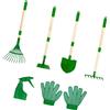 Set di 6 attrezzi da giardinaggio per bambini, impugnatura comoda con guanti