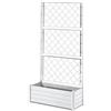 COSEDACASA Fioriera con vaso largo cm 100 Spalliera Grigliata alta cm 195 separe' bianco gr