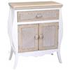 GS MOBILE COMODINO 2 ANTE CASSETTO SHABBY CHIC SALOTTO BAGNO CHIARO 77*65*34cm